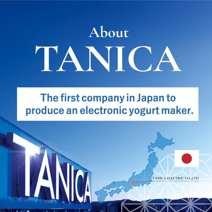 [TANICA] YOGURTiA Yogurt Maker & Fermented Food Machine – Precise Temperature Control (1°F/1°C Increments) for Consistent Results, 77-158°F (25-70°C), 100-240V, Made in Japan, 2 Glass Pots, Timer
