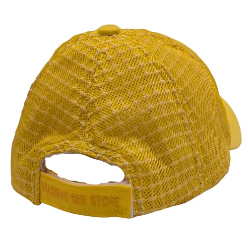 Three Layer Ventilated Beekeeping Veil in Round (3-Layer Hat, Yellow P-Cap) - color: Yellow P-CAP