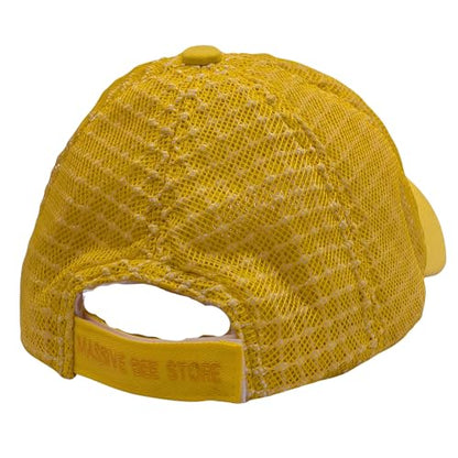 Three Layer Ventilated Beekeeping Veil in Round (3-Layer Hat, Yellow P-Cap) - color: Yellow P-CAP