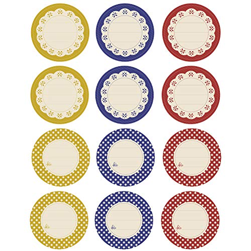 Outus 240 Pieces Canning Labels for Mason Jars 2 Inch Round Shaped Stickers Jar Lid Sticker Multicolor Meal Label for Back to School Supplies Home Glass Bottle Canned Kitchen Organization