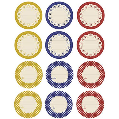 Outus 240 Pieces Canning Labels for Mason Jars 2 Inch Round Shaped Stickers Jar Lid Sticker Multicolor Meal Label for Back to School Supplies Home Glass Bottle Canned Kitchen Organization