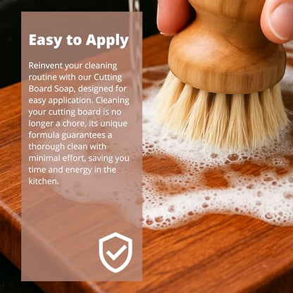 Specialist Board Cutting Board Soap by the Block & Board Company | Food Grade Finishing Wax for Wood, & Butcher Block, and Countertop | Preserves Wood | Food Grade Cleaning Solution | 8.5oz/250ml - size: Soap