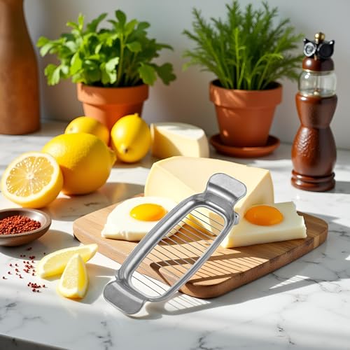 Silver Stainless Steel Butter Cutter Slicer, Butter Cutter Slicer, Food Grade Cheese Slicer, Versatile Cube Blade and Grater, Stainless Steel Wire Blade and Grater Cheese Tools