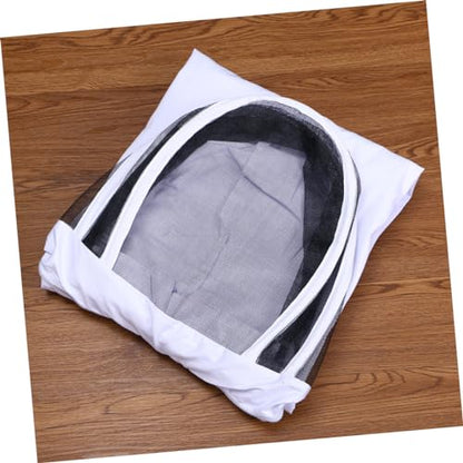 MERRYHAPY XXL Size Beekeeping Suit Full Body Anti- Suit with Veil Hood White Professional Keeper