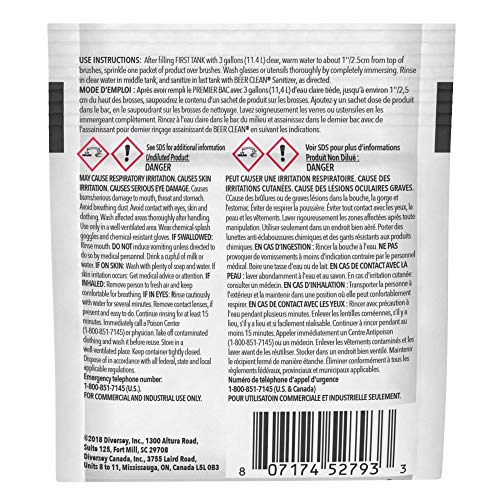 990221 Glass Cleaner for Manual Brushing, Restaurant Barware & Glass Cleaning System, Powder Packets, 0.5-Ounce (1 Packet) - size: 0.5 Ounce (Pack of 1)