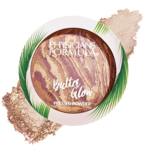 Physicians Formula Butter Glow Pressed Powder, Radiance-Boosting Face Powder with Murumuru Butter for Soft-Focus Finish – Natural Glow - color: Natural Glow