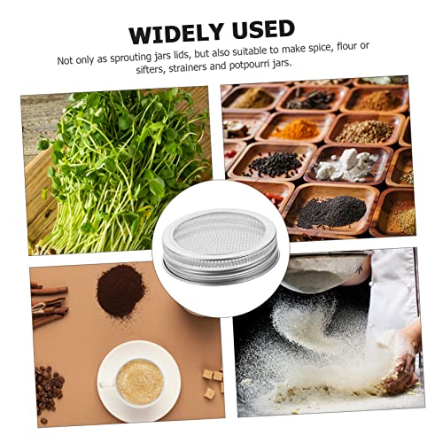 Stainless Steel Mesh Cover for Jar Sprouting Kit Wide Mouth Lids Easy Sprouts Grower for Bean Sprouts