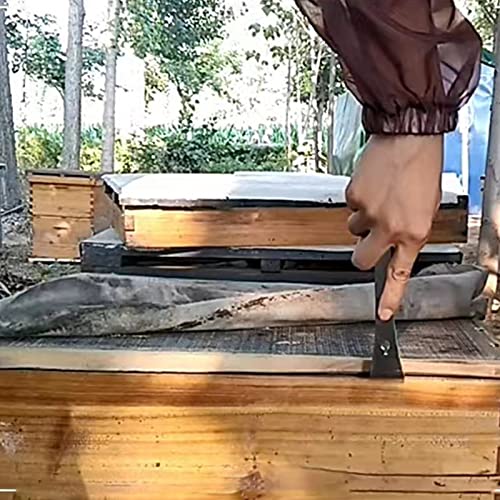 3 in 1 Stainless Steel Bee Hive Tool with J Hook, 1 Pcs Bee Hive Scraper for Lifting Frames Beekeeping Tools Bee Hive Box Scraper Knife for Beekeepers, Beekeeping Hive Tool Equipment