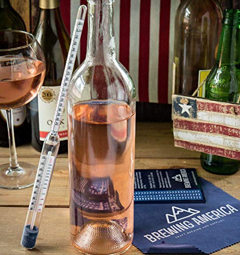 Thermo-Hydrometer ABV Tester Kit Triple Scale for Beer/Wine - Pro Series American-Made Specific Gravity Hydrometer with Thermometer Temperature Correction, N.I.S.T Traceable (KIT) - size: Kit