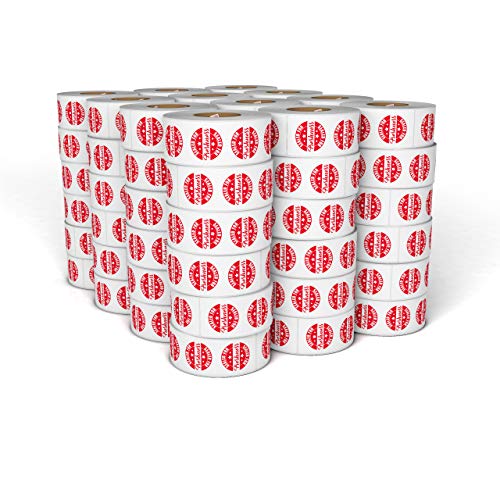 Food Delivery Tamper Evident Sealed for Freshness Labels - 500 Adhesive Stickers for Safe Food delivery (Strips 72 Pack) - size: Strips 1.875" x 6" - 72 Pack