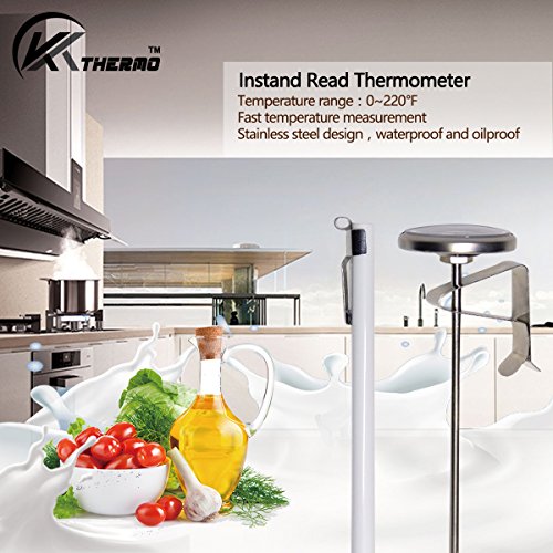 KT THERMO Instand Read 2-Inch Dial Thermometer(2 Pack),Best for The Coffee Drinks,Chocolate Milk Foam - size: 0~220℉(2Pack)