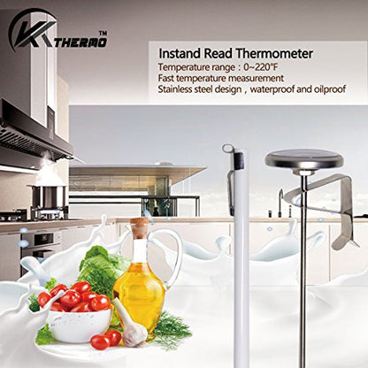KT THERMO Instand Read 2-Inch Dial Thermometer(2 Pack),Best for The Coffee Drinks,Chocolate Milk Foam - size: 0~220℉(2Pack)