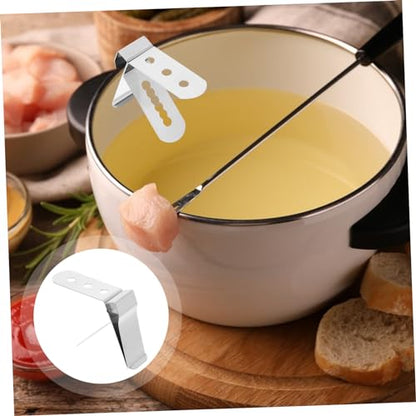 3 pcs Stainless Steel Thermometer Clip Holder for Cooking BBQ and Candy Making Probe Holder for Milk Syrup and Beverages Lightweight and Easy to Carry Present for Friends and