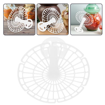 OUNONA Fermenting Weights for Wide Mouth Mason Jars 2-Pack with Ergonomic Easy Grip Handles Plastic Pickle Pressers for Kimchi Sauerkraut and Pickled Vegetables Home Brewing Kit