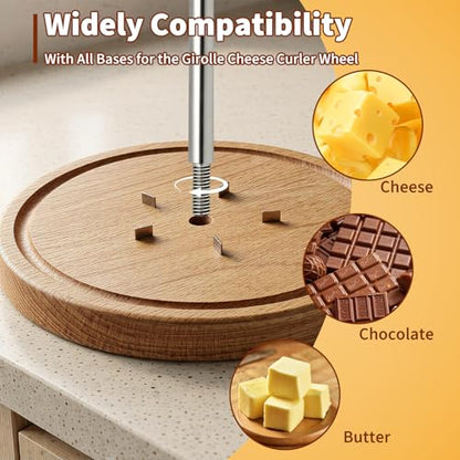 Cheese Curler Intended for Girolle – Stainless Steel Cheese Shaver & Slicer for Tête de Moine for Making Cheese Flowers – Curler Wheel Cutter for Charcuterie Boards & Chocolate (Base NOT Include)