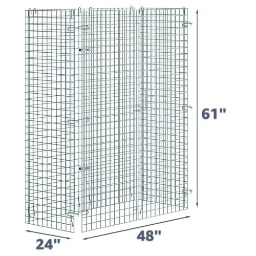 24" x 48" x 61" NSF Commercial Heavy Duty Green Epoxy Wire Security Cage Kit, Metal - color: Green, size: 24" x 48" x 61" Only Security Cage