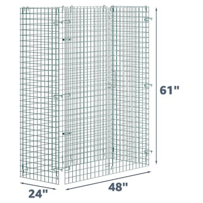 24" x 48" x 61" NSF Commercial Heavy Duty Green Epoxy Wire Security Cage Kit, Metal - color: Green, size: 24" x 48" x 61" Only Security Cage