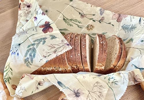 Beeswax Wrap for Bread - Reusable Eco-Friendly Sustainable Food Storage Solution, Keeps Bread Fresher Longer, Natural Alternative to Plastic Wrap
