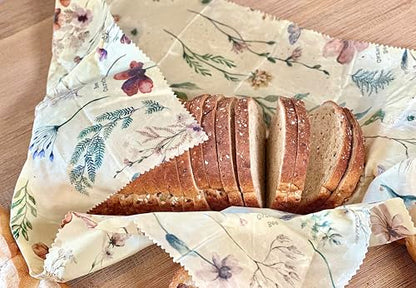 Beeswax Wrap for Bread - Reusable Eco-Friendly Sustainable Food Storage Solution, Keeps Bread Fresher Longer, Natural Alternative to Plastic Wrap