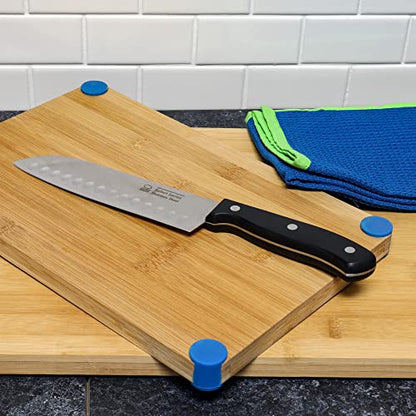 Chef Craft Select Santoku Knife, 6.5 inch blade 15.5 inch in length, Stainless Steel/Black - style: Santoku Knife