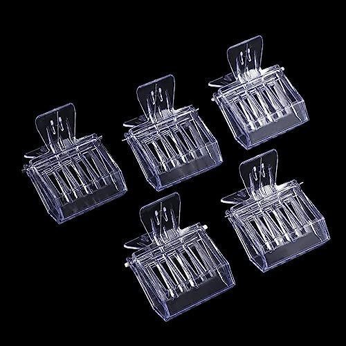 Pokinge 5Pcs Queen Bee Cage Catcher Clips,Transparent Plastic Queen Catcher Queen Bee Catcher Queen Bee Cage Bee Queen Marking Catcher Queen Catching Tool