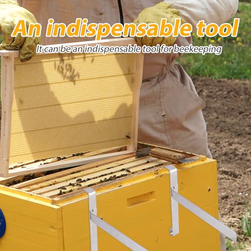 2pcs Bee Frame Holders, Stainless Steel Beehive Frame Perches Stand 5-Frame Capacity Bee Hive Frame Grip Bee Box Frame Mount Rack Tool Beekeeping Frame Support Bracket Beekeepers Equipment Supplies