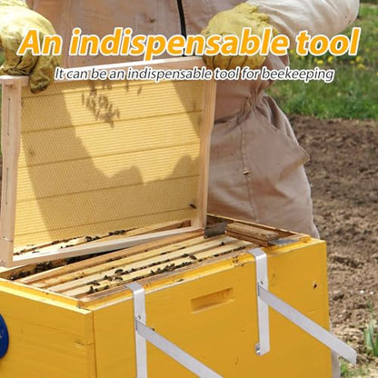 2pcs Bee Frame Holders, Stainless Steel Beehive Frame Perches Stand 5-Frame Capacity Bee Hive Frame Grip Bee Box Frame Mount Rack Tool Beekeeping Frame Support Bracket Beekeepers Equipment Supplies