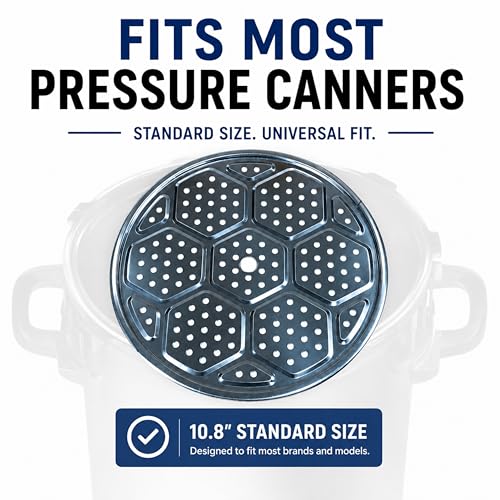 Supa Ant 10.8in Canning Rack for Pressure Canner (3pcs) - Stainless Steel, Stackable & Heavy-Duty Rack with Base - Universal Fit, Compatible with Supa Ant, Presto, All American & More - style: Canning Rack
