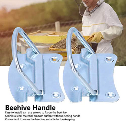 2Pcs Beehive Handle,Bee Frame Gripper,Thicken Stainless Steel Hive Handles,Anti Slip and Strong Grip for Beehive Box Beekeeping Supply Beekeeping Tools