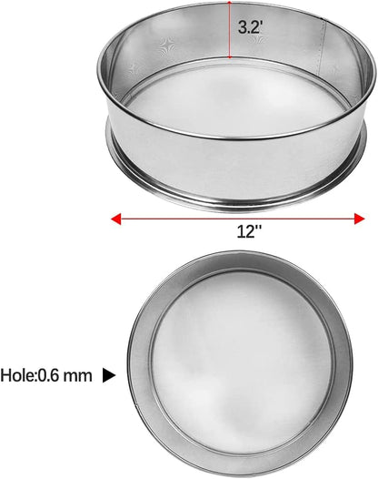 Sidasu Vibrating Sifter Mesh Screen Stainless Steel Vibrating Sieve Mesh Screen 30 Mesh for Automatic Powder Sifter Machine - size: 30 mesh
