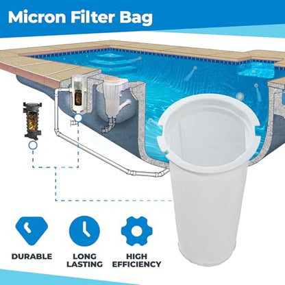 Debris Canister Fine Mesh Bag 004152451700 Replacement for Paramount Debris in-Deck & Equipment-Side Canister, 600 Micron Fine Mesh Bag for Paraskim, EDC and DDC Debris Cannister