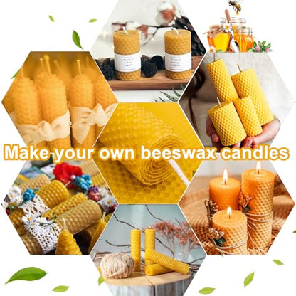30PCS Beeswax Sheets Foundation Sheets 16-1/2 x 8-1/3 inch for Beehives Frames, Beeswax Sheets for Beekeeping,Candles Making, Hives (42cm x 21cm)