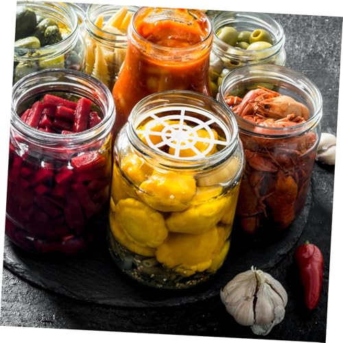 5pcs Fermentation Jar Weight Press Tool Practical Plastic Vegetable Fixer for Pickling and Canning Suitable for Wide Mouth Jars for Home and Commercial Kitchens