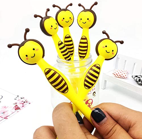 40PCS Cute Bees Gel Pens Bumble Bee Great Home and Office Supplies, Gift for Women, Coworkers and Hostess, Black Ink(0.5mm)