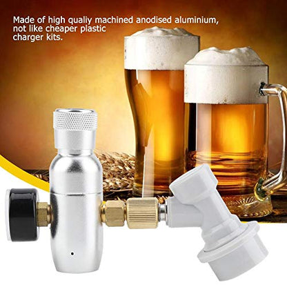 16g Regulator CO2 Charger Kit Gas Disconnect Stainless Steel Beer Kegerator Home Draft Beer Bottle Homebrew Accessories(0-60PSI)