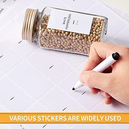 36 Pcs Spice Jars with Label- Glass Spice Jars with Gold Metal Caps,Shaker Lids, Funnel, Chalk Pen,Skiileor 4oz Seasoning Containers Bottles for Spice Rack, Cabinet, Drawer