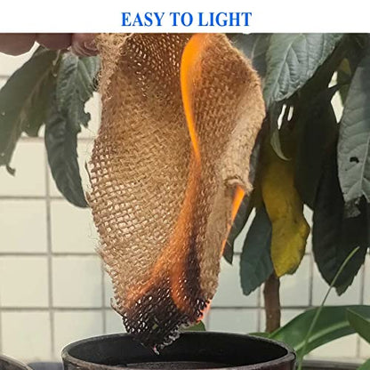 AukBeeFun Jute Burlap Rolls Smoker Fuel,2 Pound Bee Smoker Fuel for Beekeeping,Easy to Light Produce a Clean and Cool Smoke Burn for A Long Time