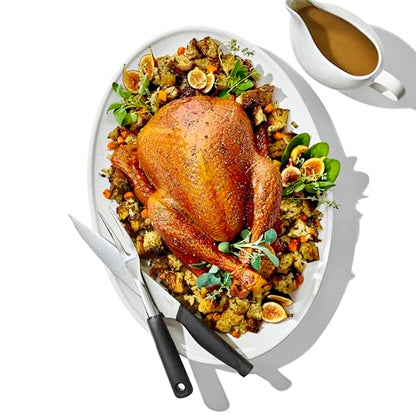 OXO Carving Set |Soft-Grip Duo Designed for Effortless Carving and Serving |2-Piece Fork & Knife Set | Spear, Secure, Cut & Serve Roasted Meat - style: Carving Set