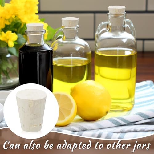 Ziliny 2 Pcs Carboy Cork Stopper, Glass Carboy Cap for 1, 3, 5, 6 Gallon Glass Water Jug, Wood Tapered Fermentation Cap Cork Stoppers, 0 .87 x 1.57 x 1.3 Inches - size: 1 Gallon