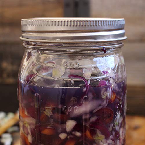 Stainless Steel Fermentation Jar Kit 3 Waterless Fermenter | Airlock Lids & 3 Pickle Helix Fermentation Weights, For Wide Mouth Mason Jars Recipe eBook Included With Fermenting Kit - size: Complete Kit