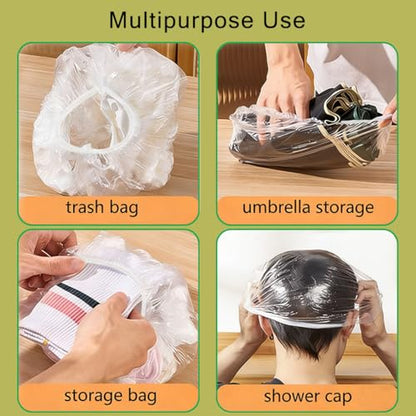 100 Pcs Plastic Bowl Covers for Bread Proofing, bulk fermentation bowl with cover, Large Elastic disposable Wrap for Food,Storage Baking Rising Keep Food Fresh,Safe materials
