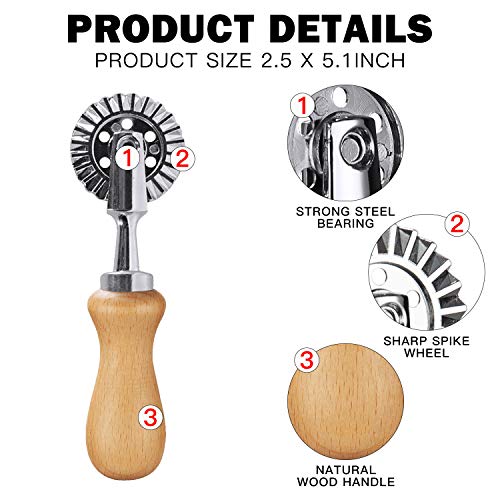Pasta Maker Cutter Wheel - Pastry Cutter Wheel - Dough Ravioli Pizza Cutter Wheel for Home and Kitchen, 1.3"
