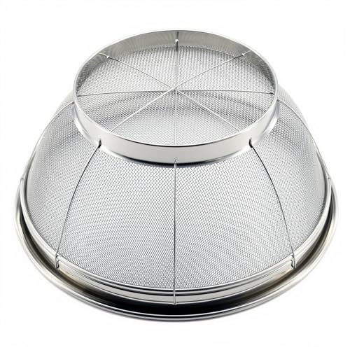Fine Mesh Strainer for Kitchen, 3 Quart Stainless Steel Colander Bowl | Idea for Pasta, Rice, Fruit, Metal Net Baskets with Resting Base - Strain, Drain, Rinse - size: 3 Qt