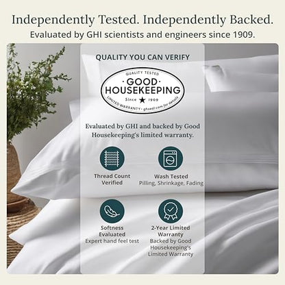 California Design Den Egyptian Percale Sheet Set Queen Size - Certified 100% Egyptian Cotton, Lightweight Percale Cotton Sheets Queen Size, Deep Pockets, Crisp, Durable Bedding Set - Pale Sage Green - color: Pale Sage Green, size: Queen