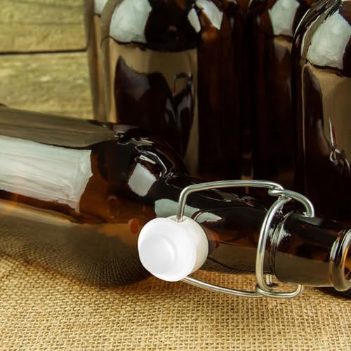 Luxshiny Swing Top Bottle Seal Gaskets 12 Pcs Beer Bottle Washers Replacement Rings for Leak Proof Seal Home Brewing Fermentation 0.98 X 0.98 X 0.27 in