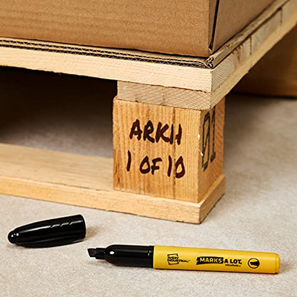 Avery Marks A Lot UltraDuty Permanent Markers, Chisel Tip, Water Resistant, 2 Black Industrial Markers (29846)