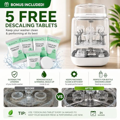 120Pcs Detergent Soap Tablets for Baby Bottle Washer- Compatible with all Baby Bottle Washers, Baby Brezza, Momcozy & GROWNSY - Effective Cleaning with Safe Highly Concentrated Formula