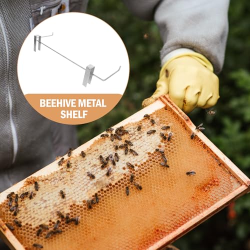 GLEAVI Beekeeping Frame Holder Bee Hive Mounted Storage Rack Metal Extension Bracket for Beehive Hanging Rack Outdoor Beekeeping Supplies