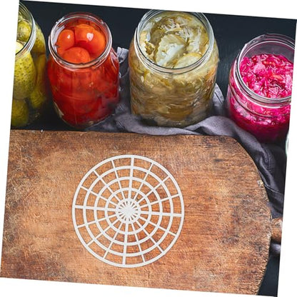Healifty 5pcs Fermenting Weights Sauerkraut Pounder with Round Mesh Design for Pickling and Fermenting Vegetables Compact Tamper Jar Press Tool for Flavor Enhancement and Home Canning