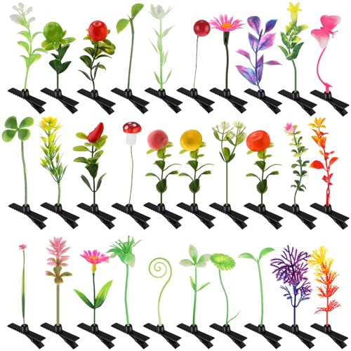 30 Pcs Bean Sprout Hair Clips Rave Mixed Style Plant Hairpins Hair Accessories for Party Irish(Cute) - style: Cute